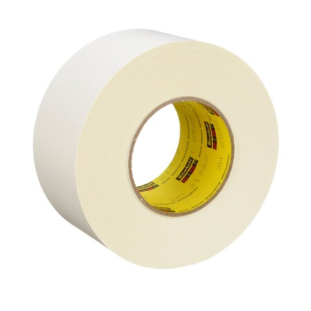 3M Textile Flatback Tape 2526, White, 72 Mm X 55 M, 9.8 Mil 7100135532